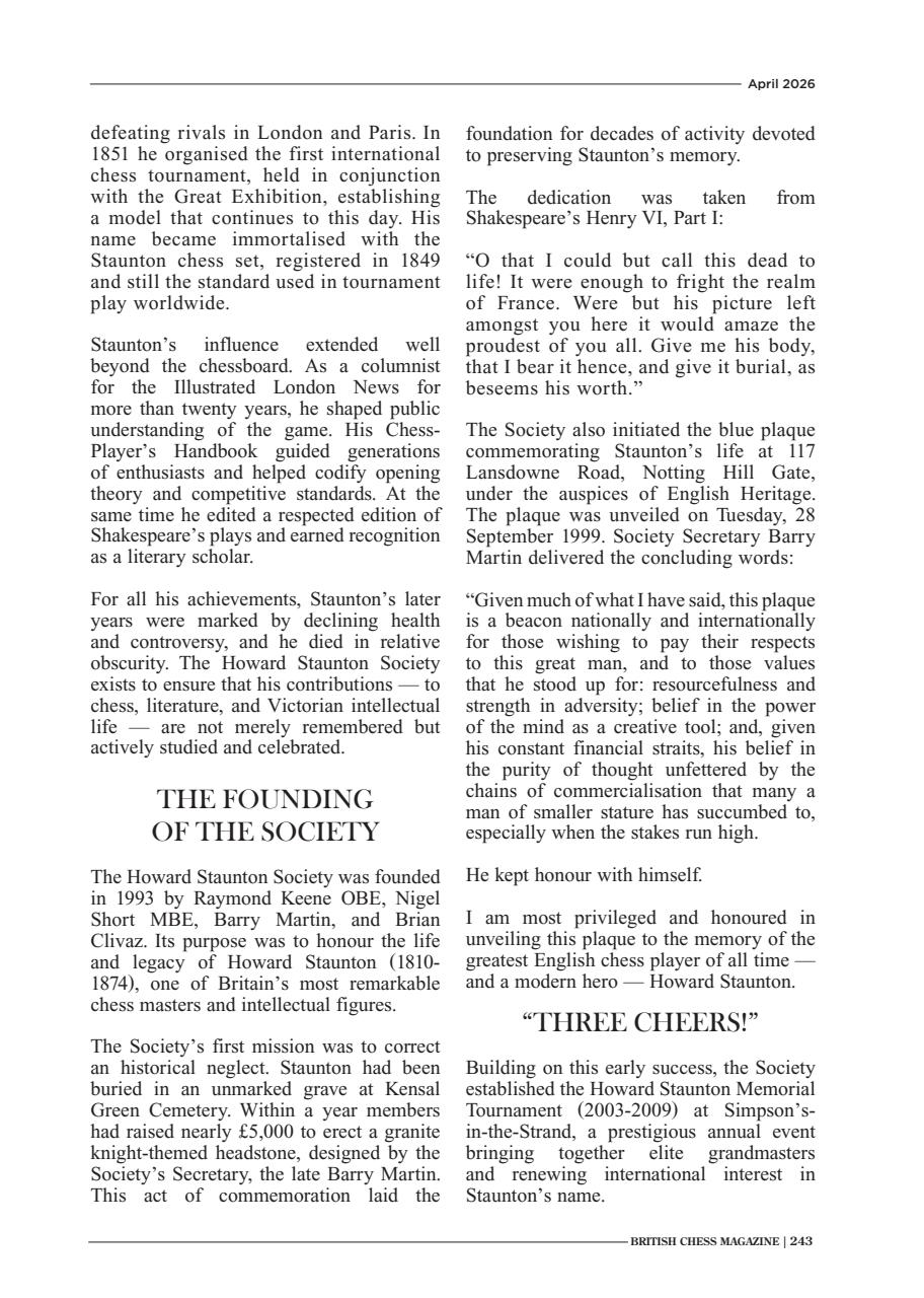 British Chess Magazine Preview Pages