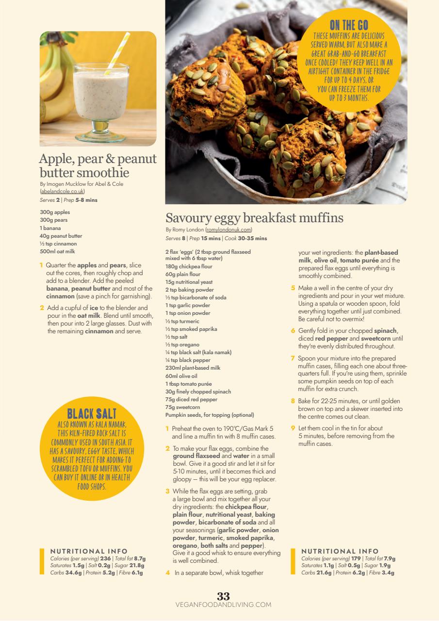 Vegan Food & Living Magazine Preview Pages