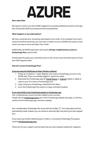 AZURE issue Important Notice