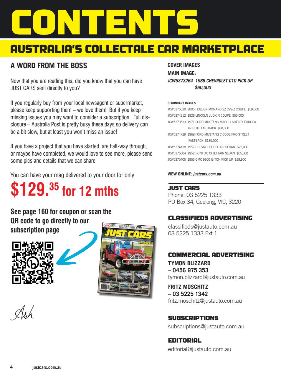 JUST CARS Preview Pages