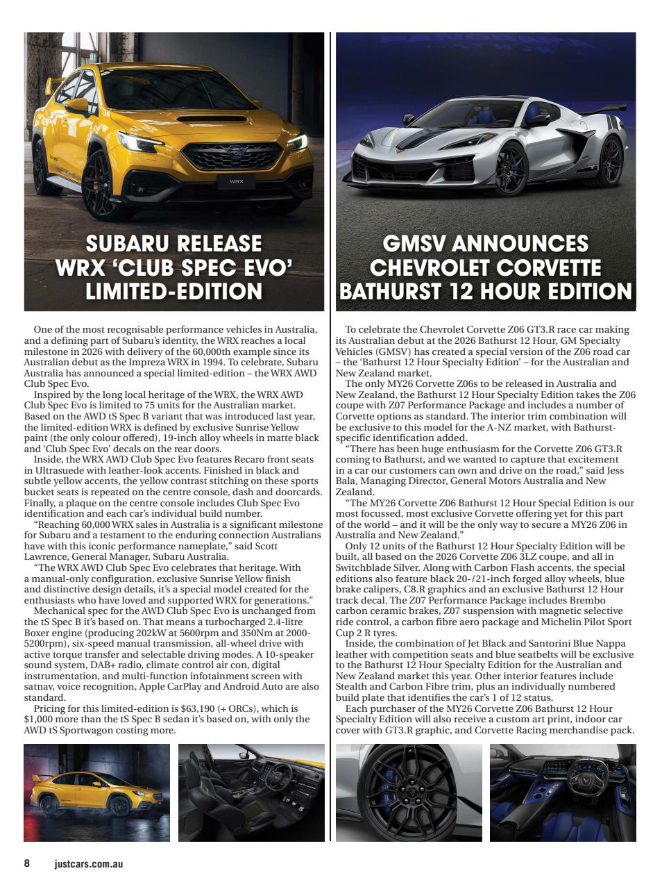 JUST CARS Preview Pages
