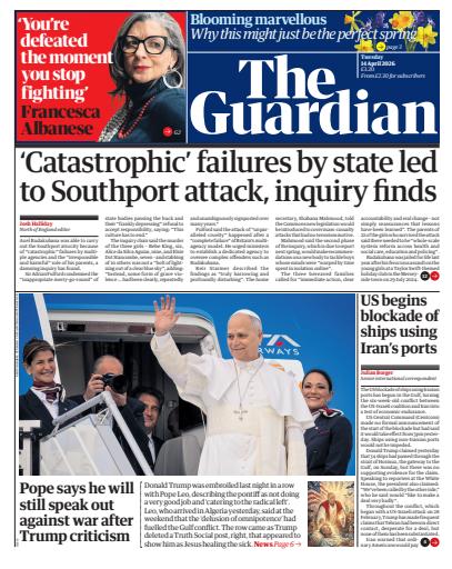 The Guardian Newspaper - Tuesday, 14 April 2026 Back Issue