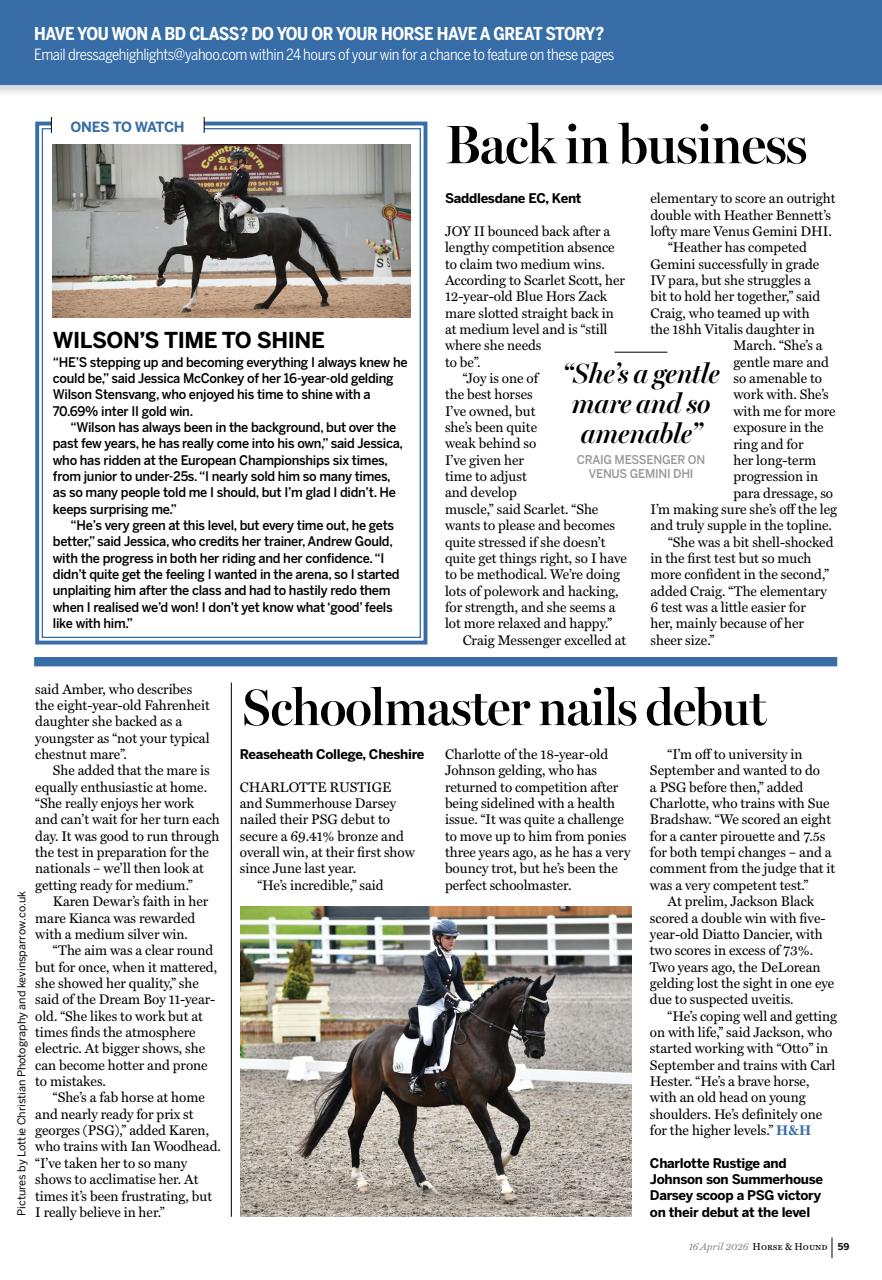 Horse & Hound Preview Pages