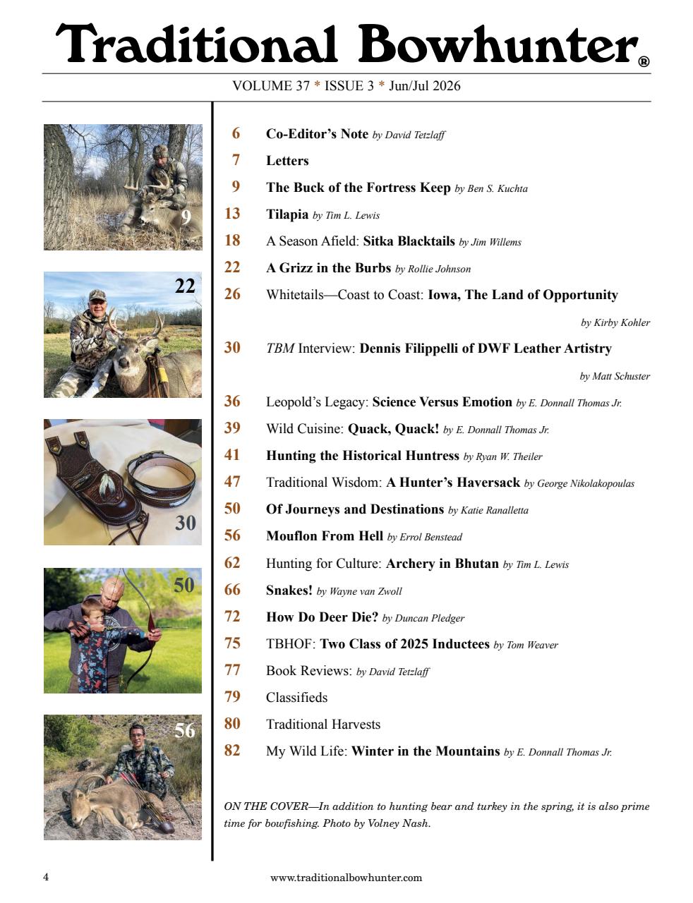 Traditional Bowhunter Magazine Preview Pages