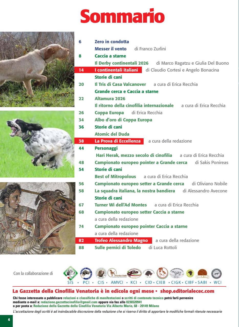 La Gazzetta Della Cinofilia Venatoria Preview Pages
