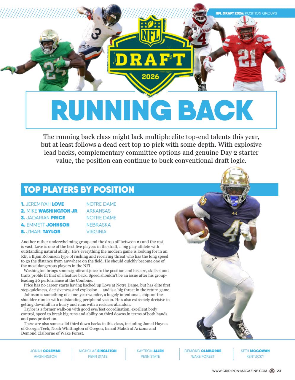 Gridiron Preview Pages