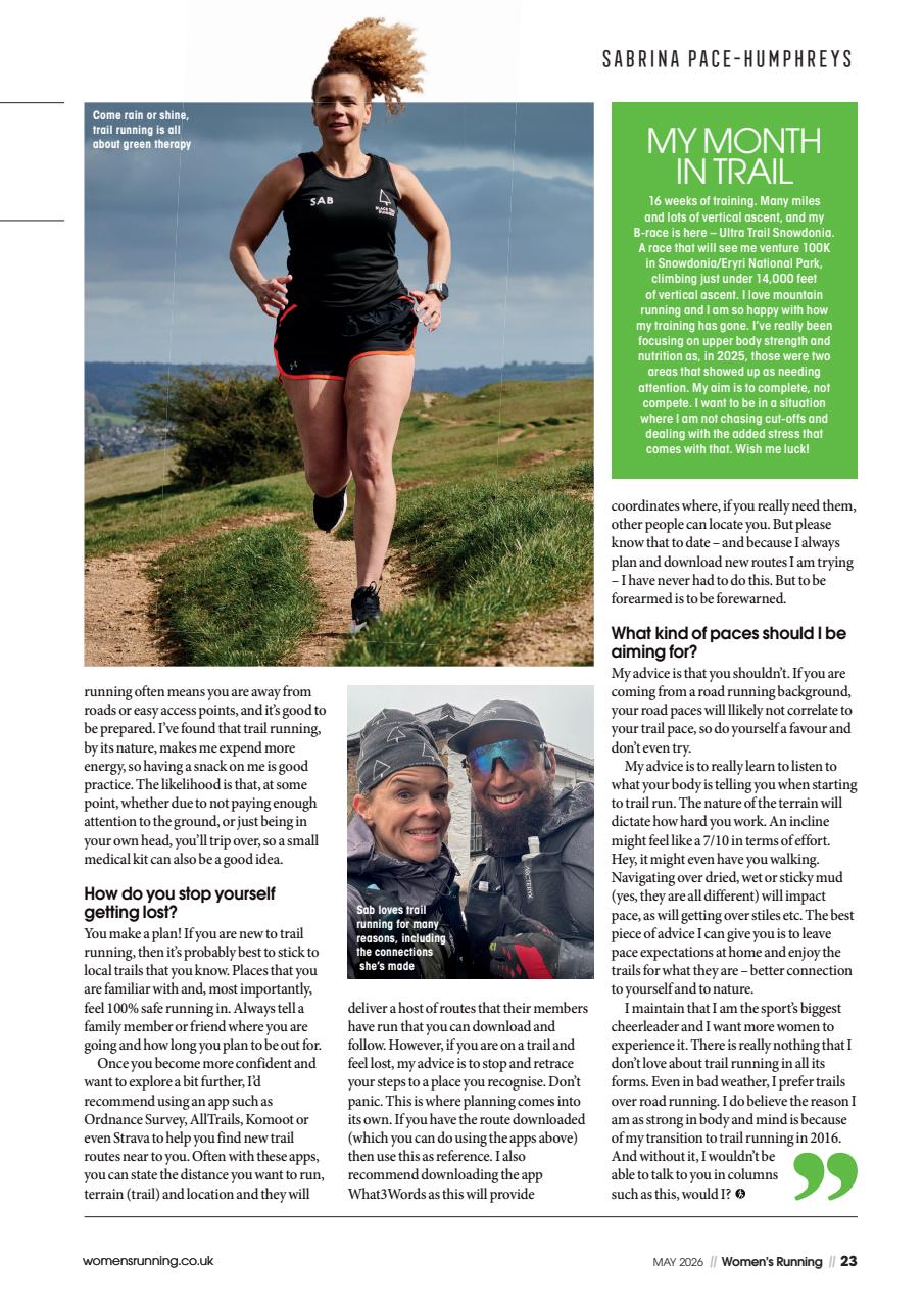 Women’s Running Preview Pages