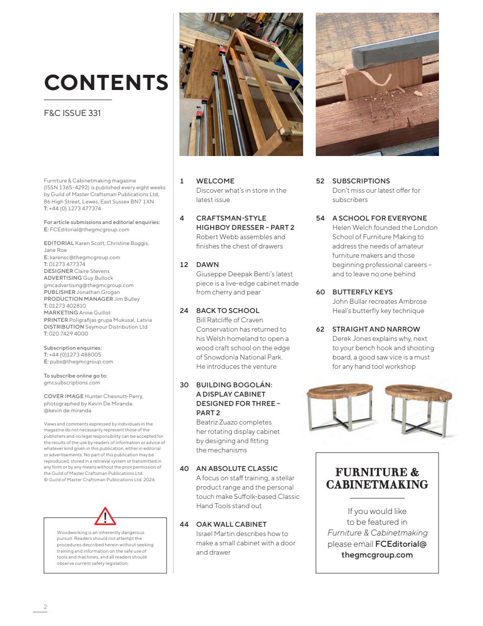 Furniture & Cabinetmaking Preview Pages