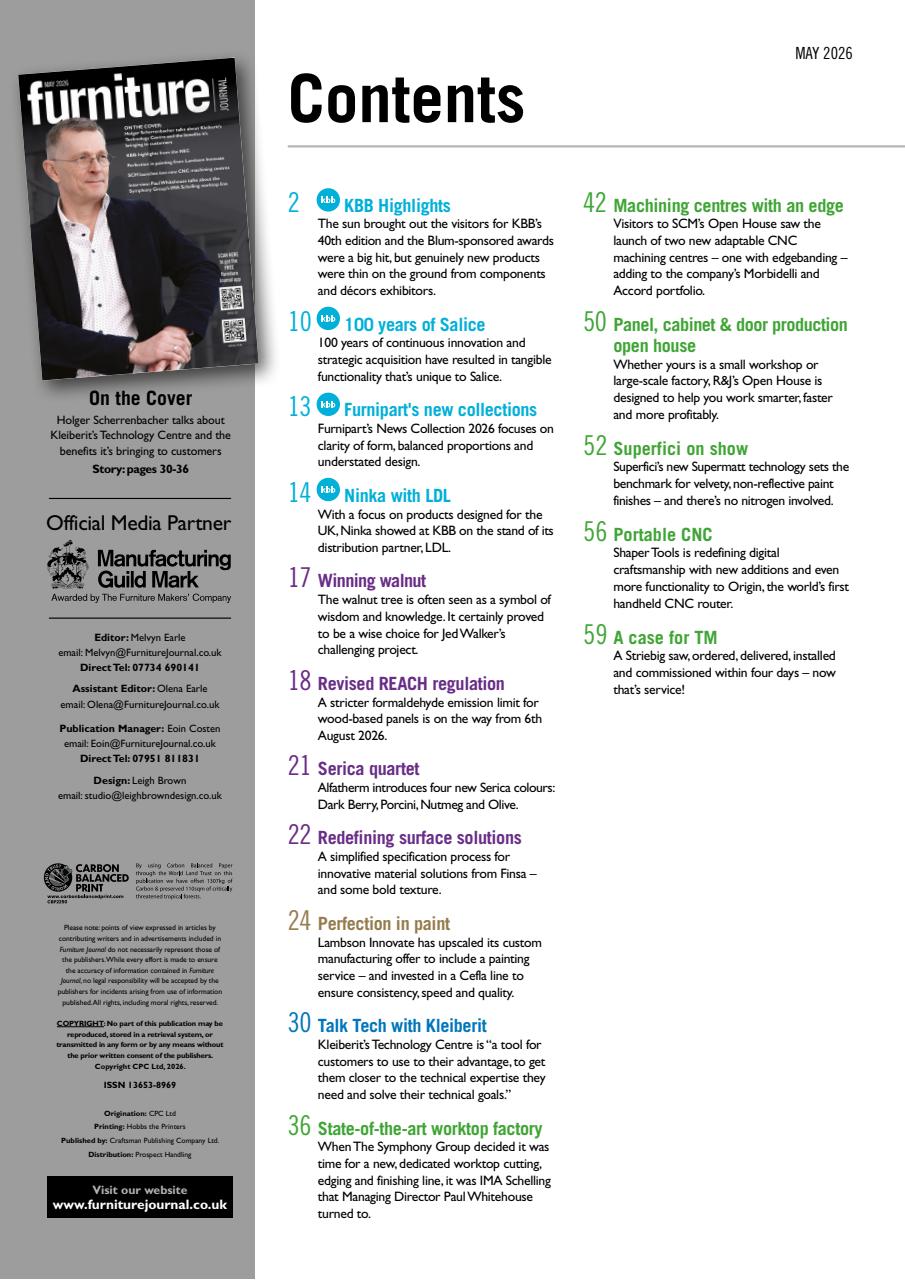 Furniture Journal Magazine Preview Pages