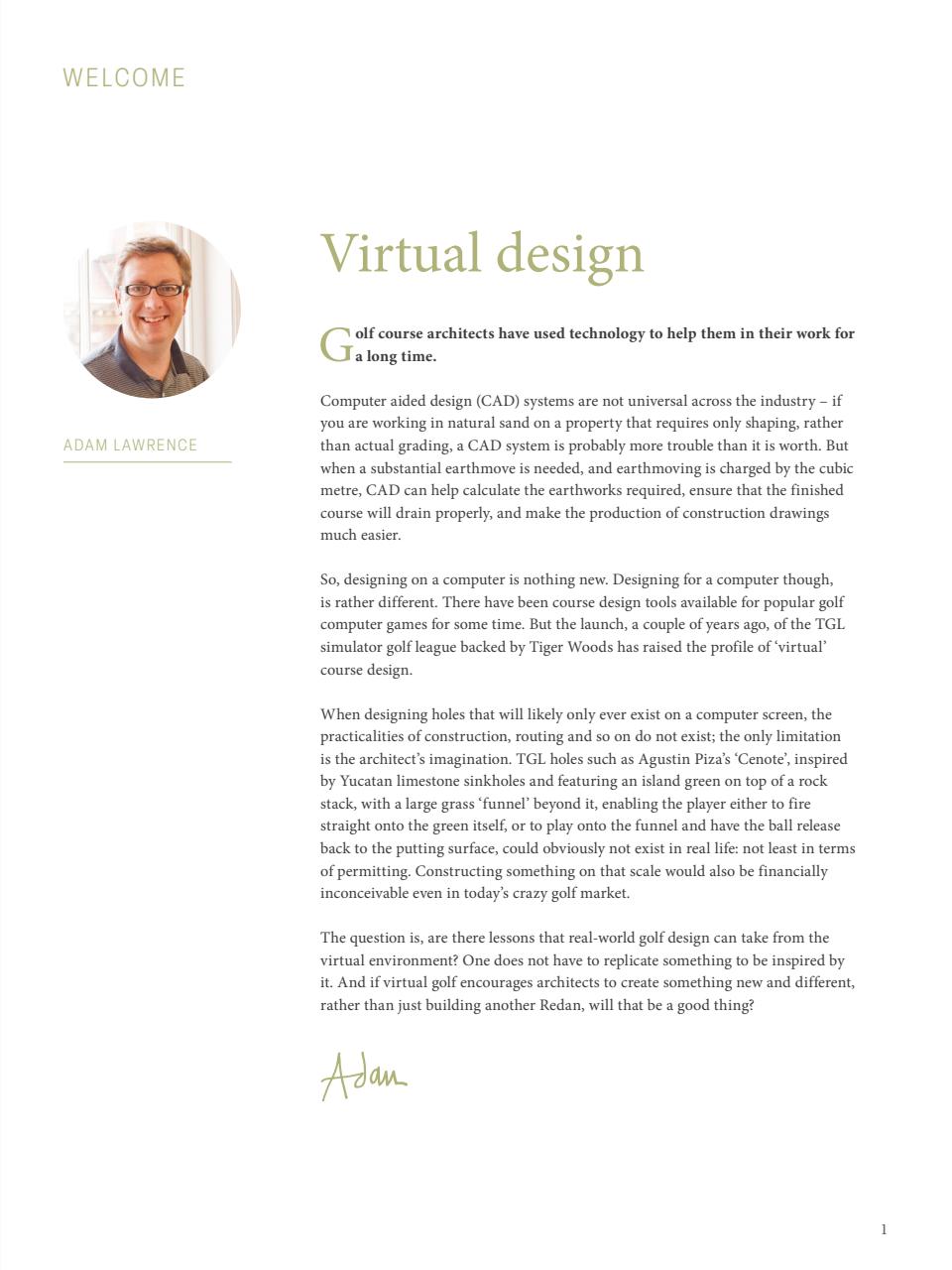 Golf Course Architecture Preview Pages