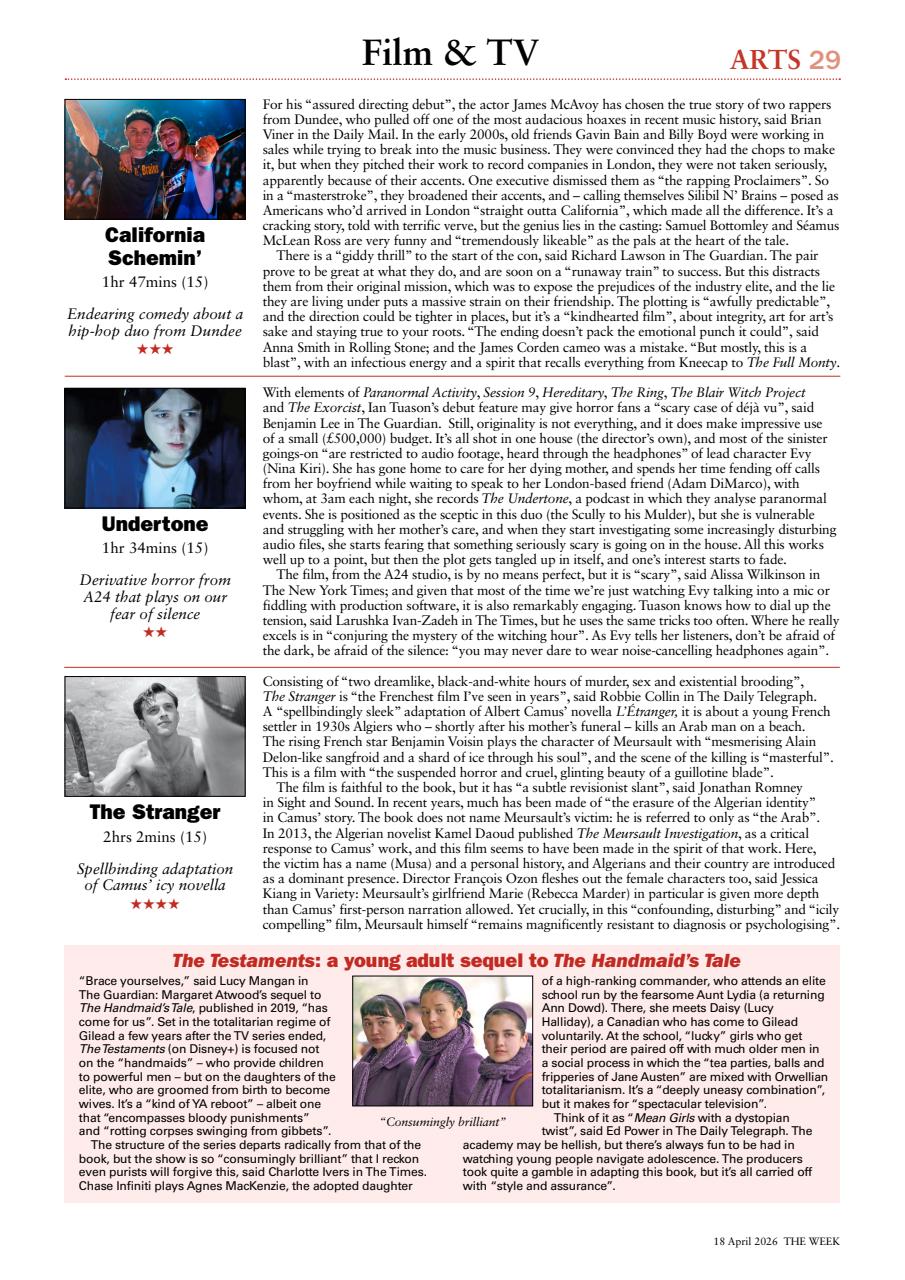 The Week Preview Pages
