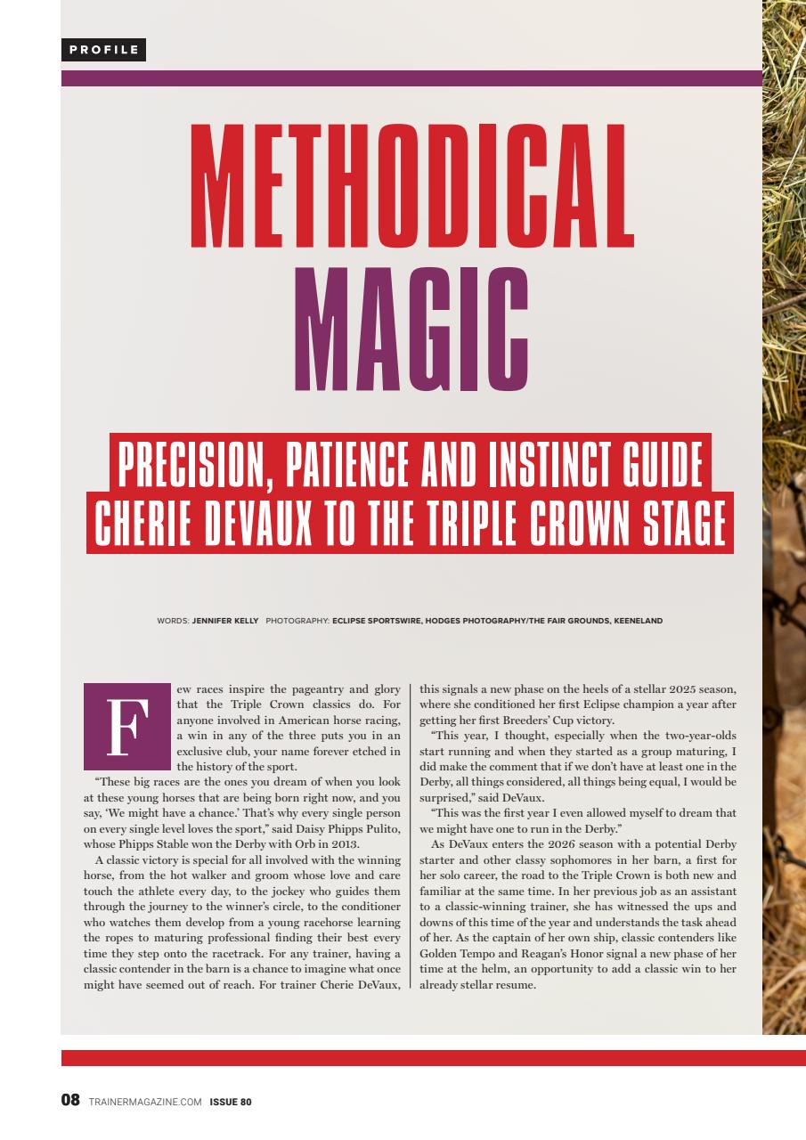 North American Trainer Magazine - horse racing Preview Pages