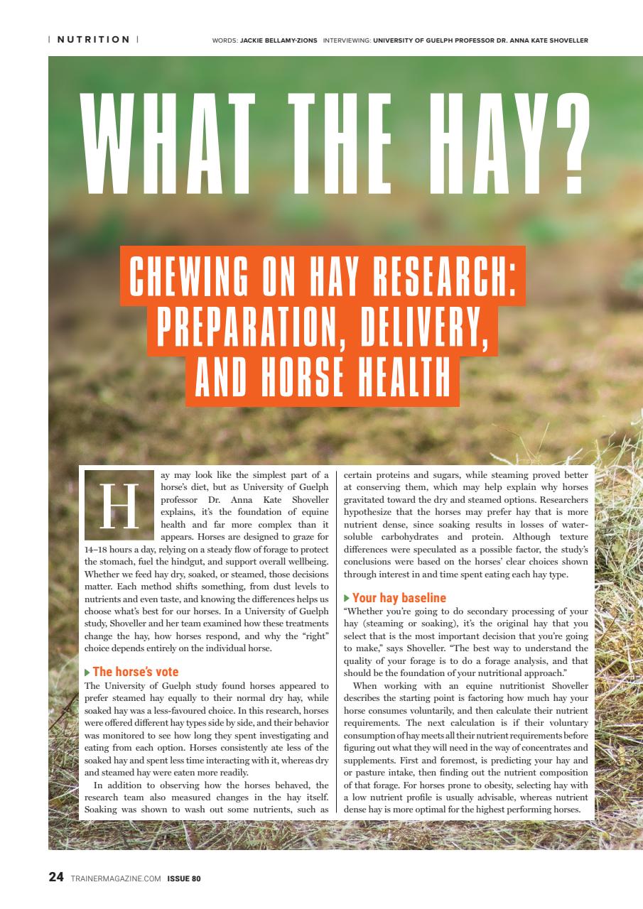 North American Trainer Magazine - horse racing Preview Pages