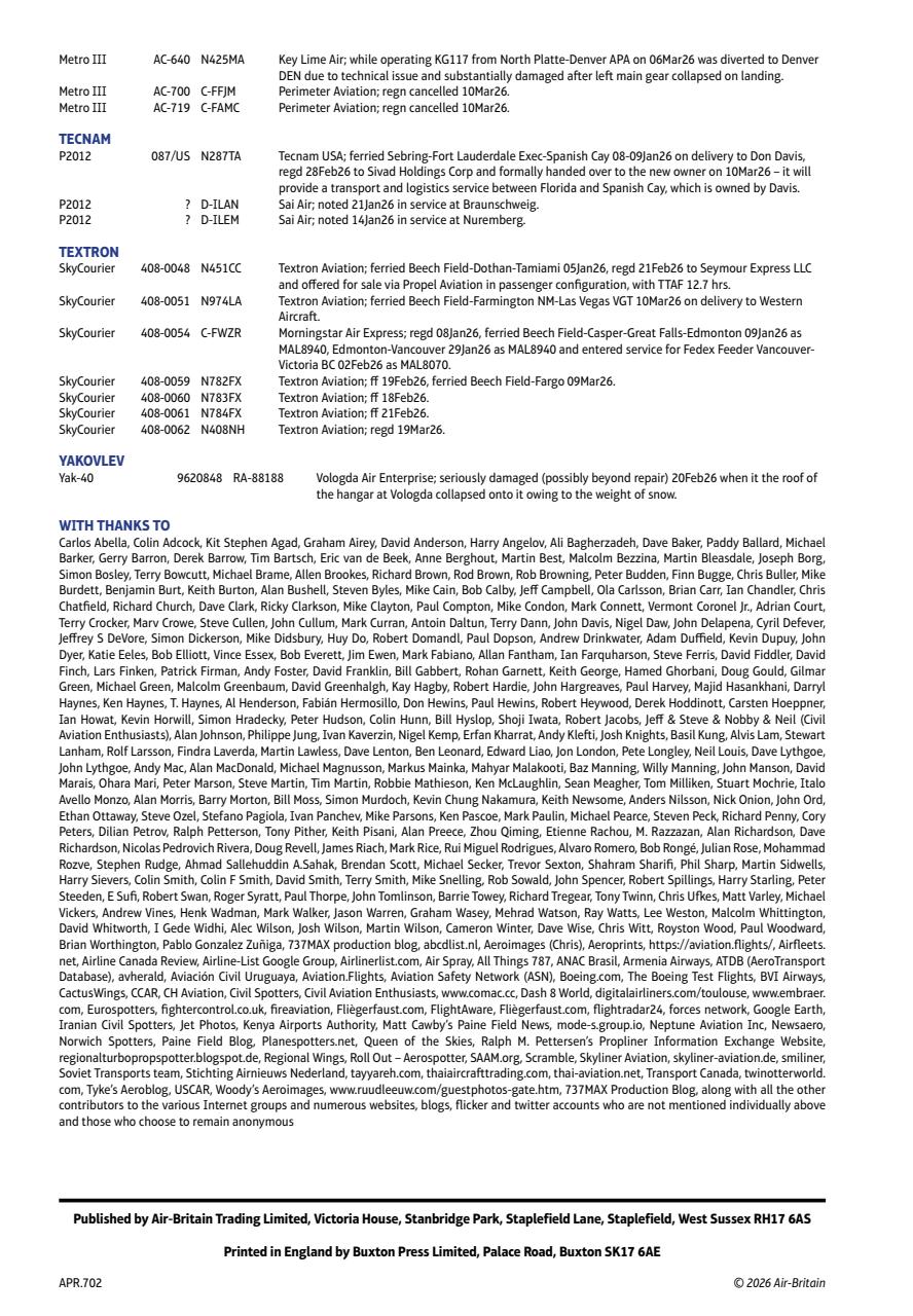 Air Britain News Preview Pages