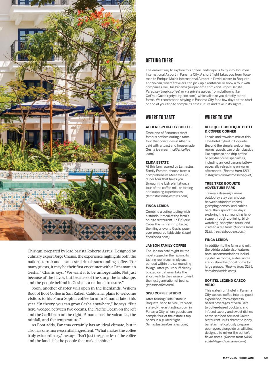 Food & Wine Preview Pages