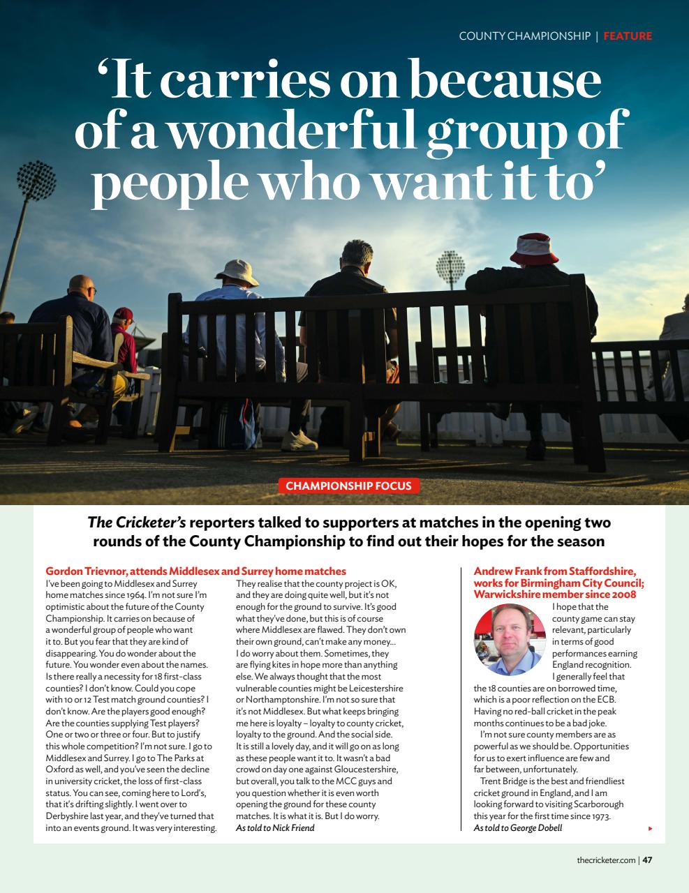 The Cricketer Magazine Preview Pages