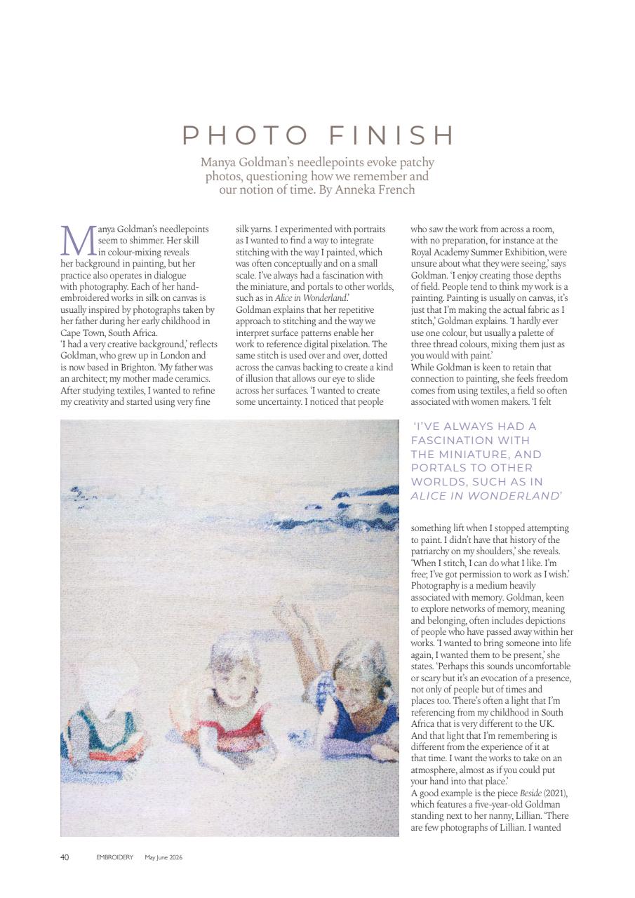 Embroidery Magazine Preview Pages