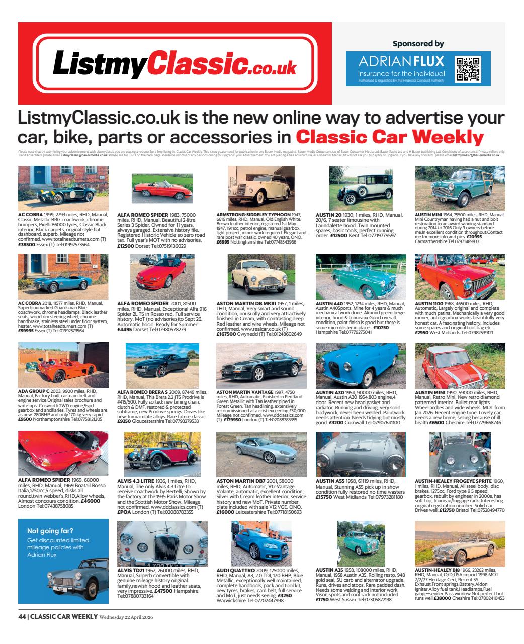 Classic Car Weekly Preview Pages