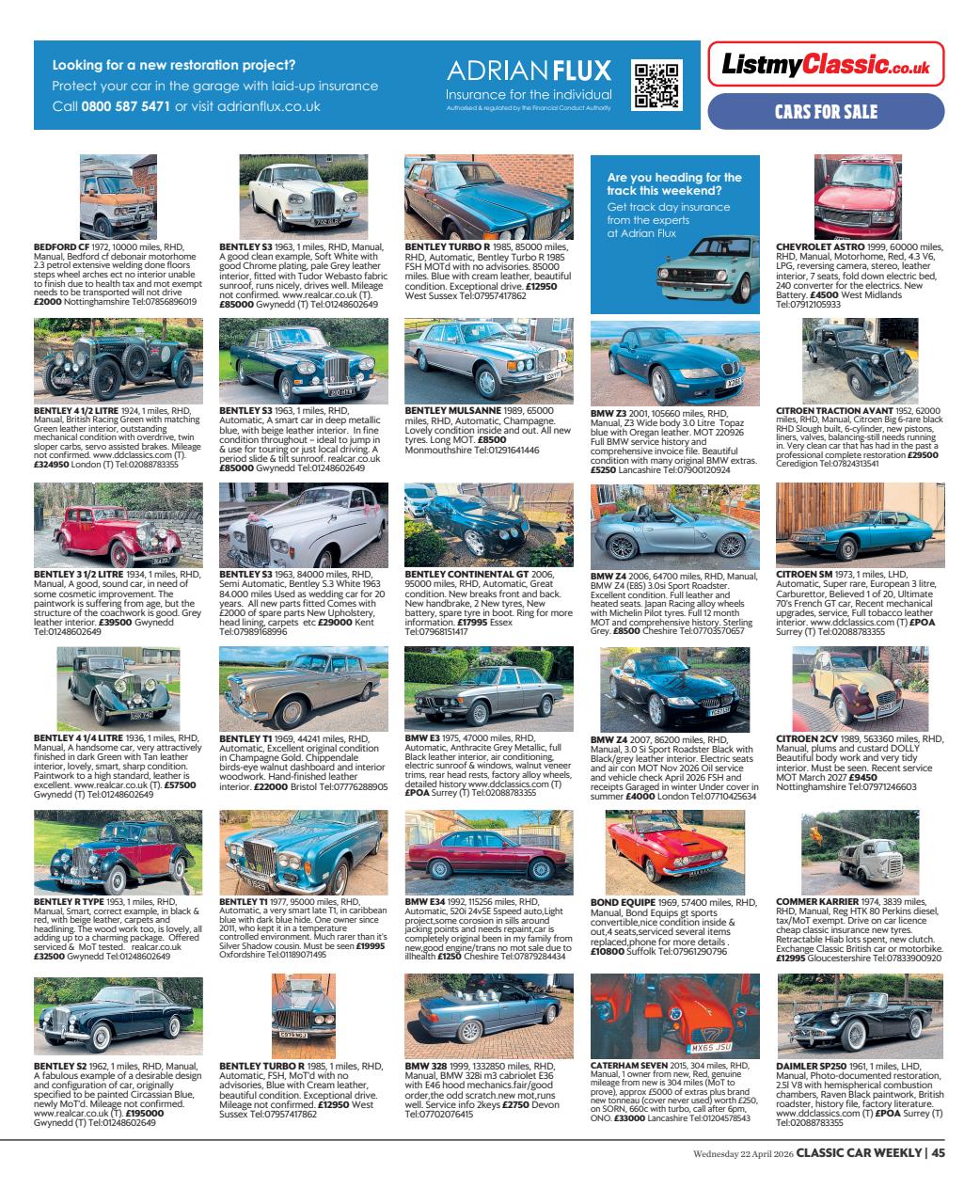Classic Car Weekly Preview Pages