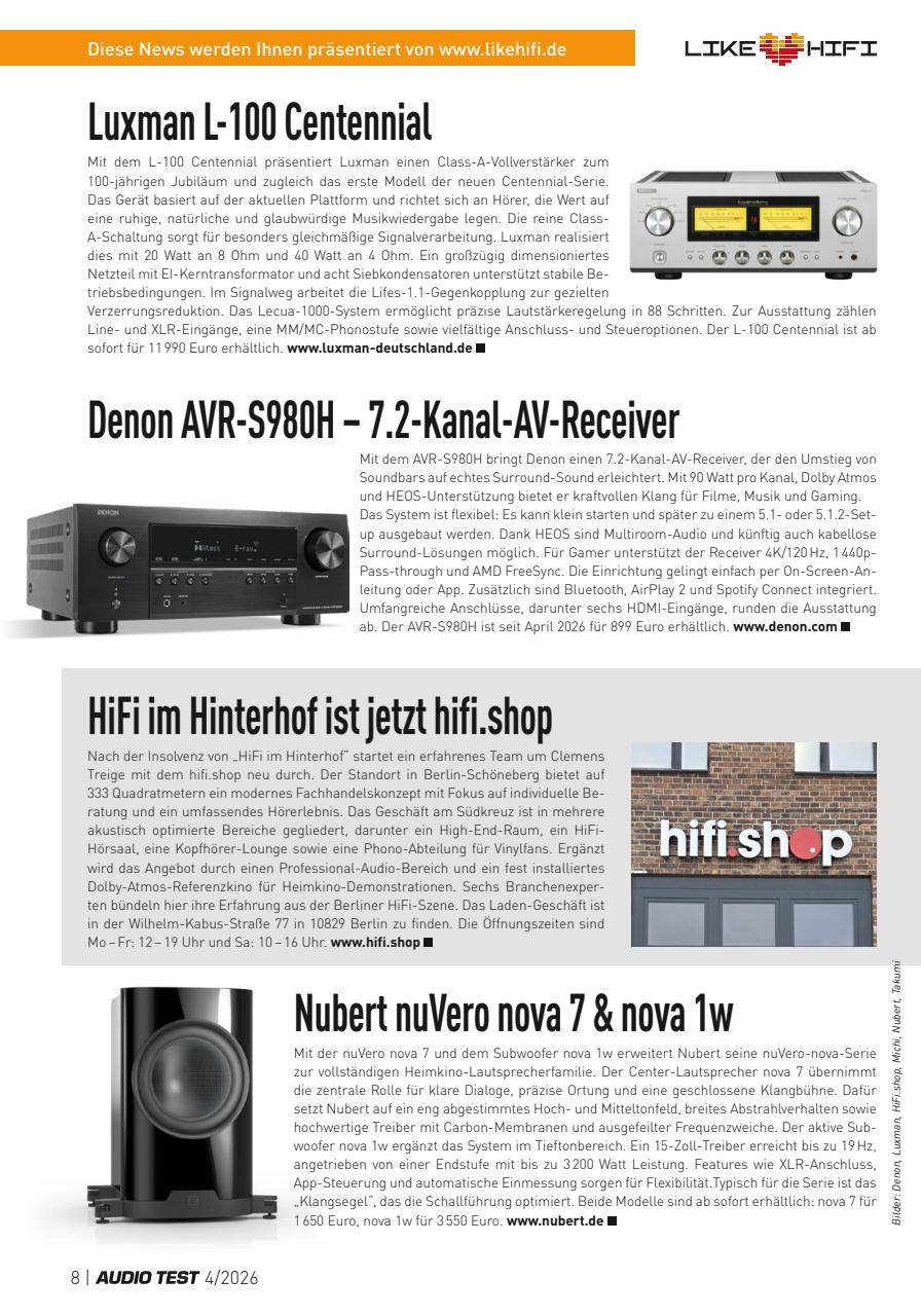 Audio Test Preview Pages