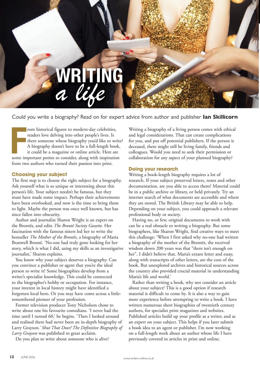 Writing Magazine Preview Pages