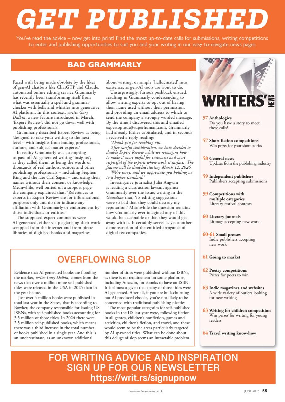 Writing Magazine Preview Pages