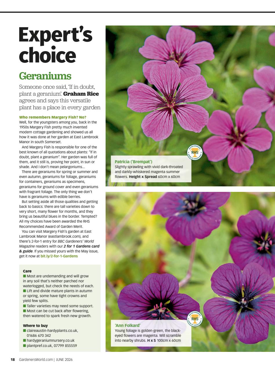 BBC Gardeners’ World Magazine Preview Pages