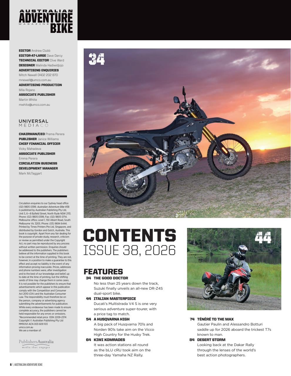 Australian Adventure Bike Preview Pages