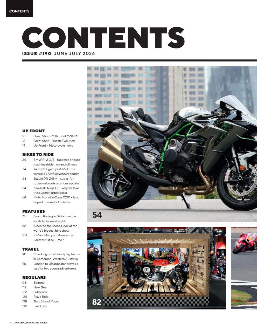 Australian Road Rider Preview Pages