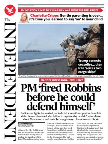 Thursday, 23 April 2026 issue Thursday, 23 April 2026
