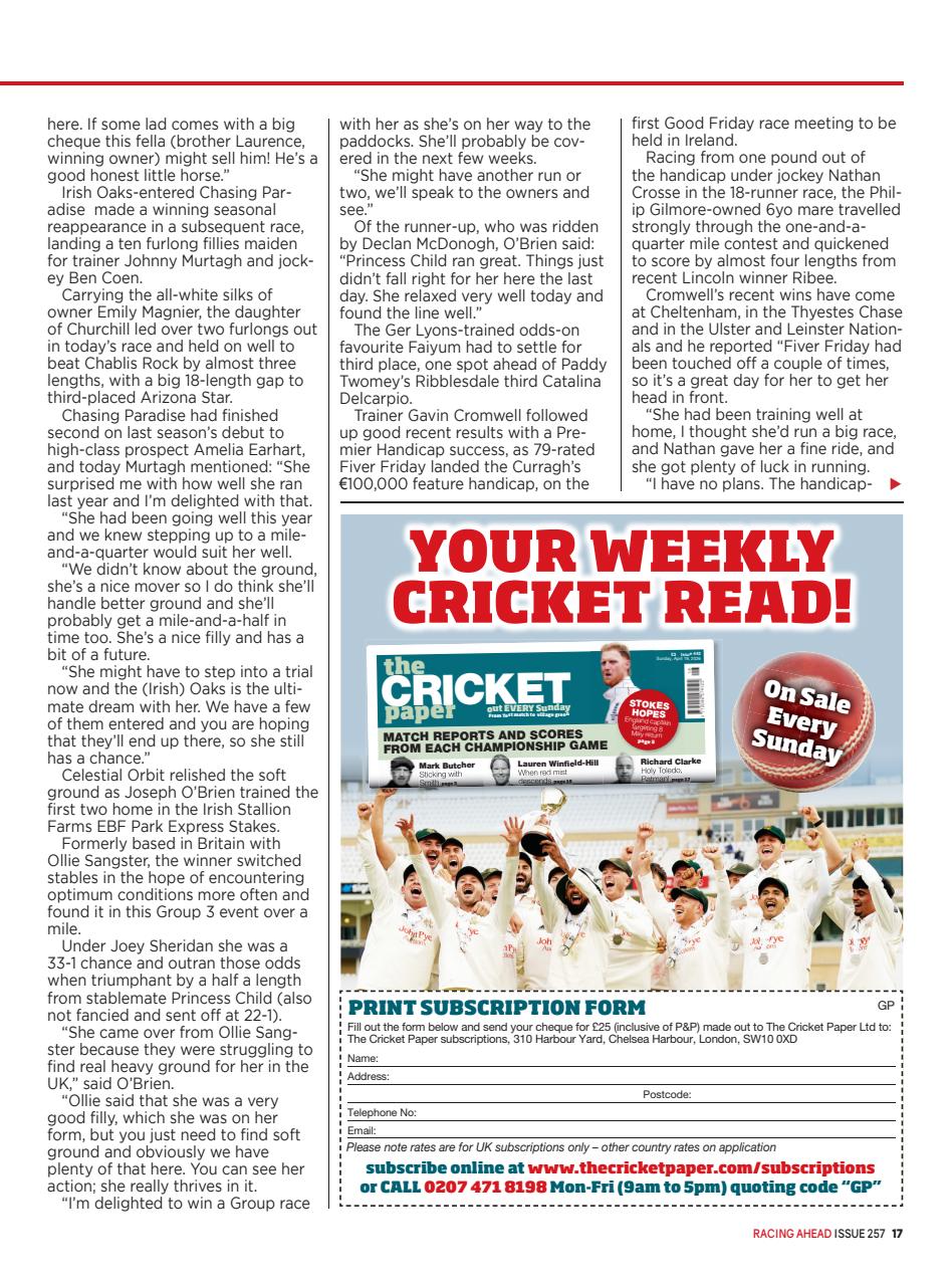 Racing Ahead Preview Pages