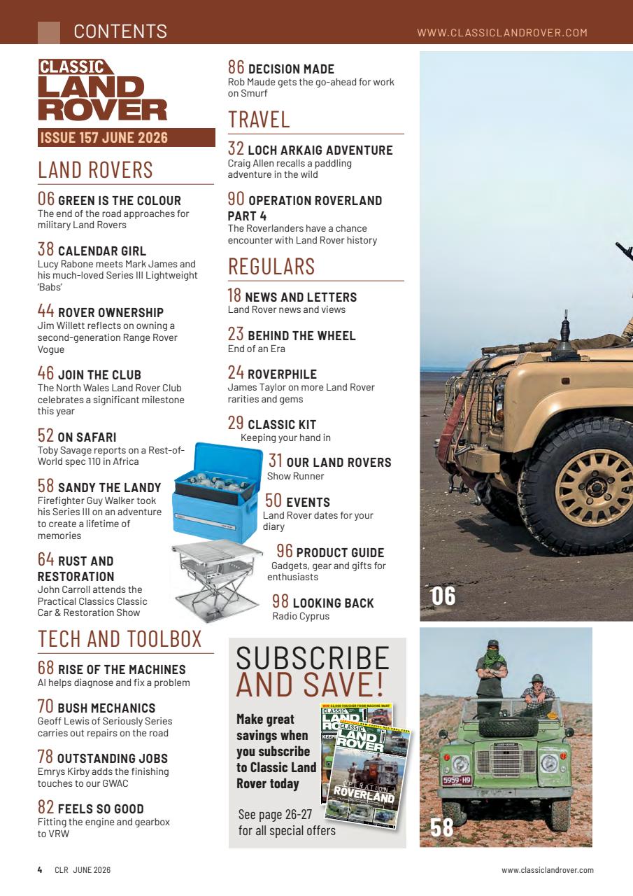 Classic Land Rover Magazine Preview Pages