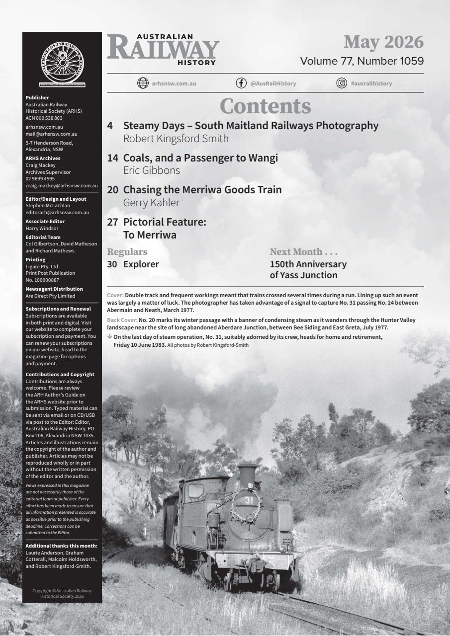 Australian Railway History Preview Pages