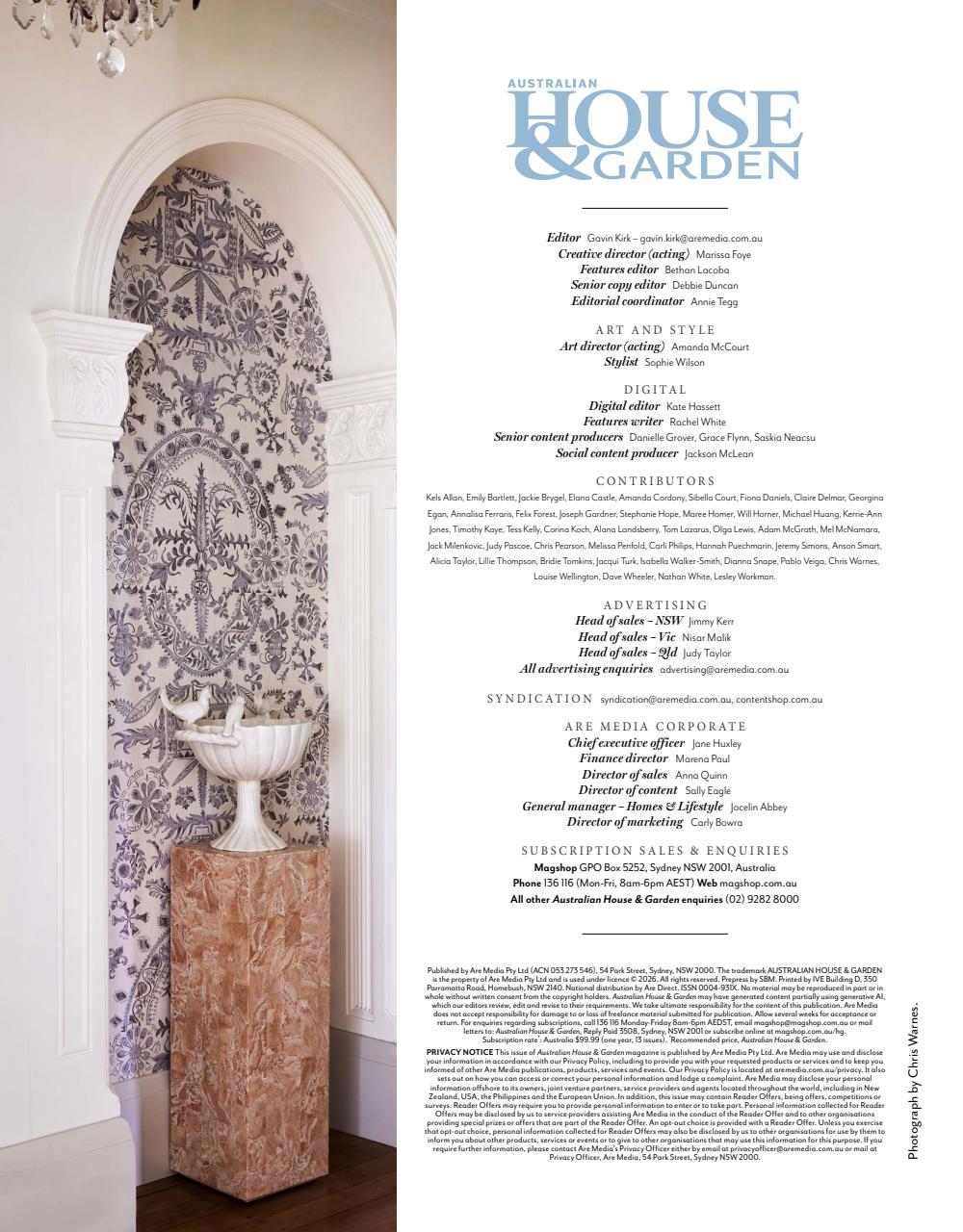 Australian House and Garden Preview Pages