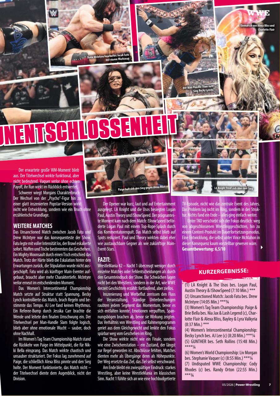 Power-Wrestling Preview Pages