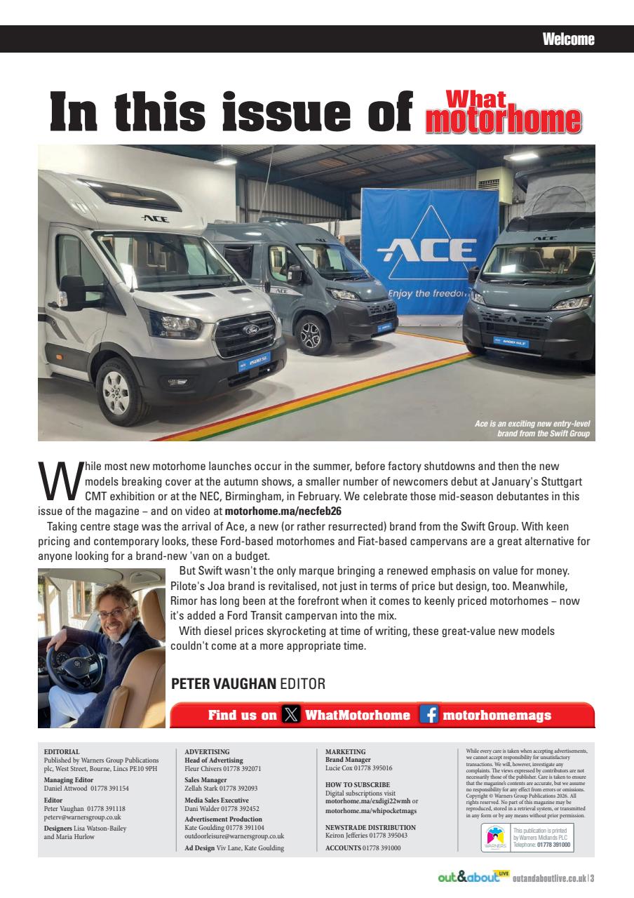 What Motorhome magazine Preview Pages