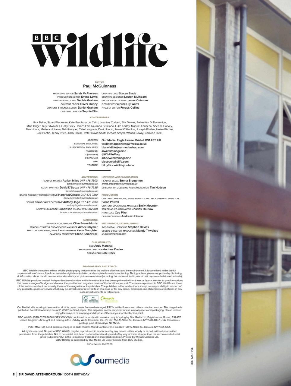 BBC Wildlife Magazine Preview Pages