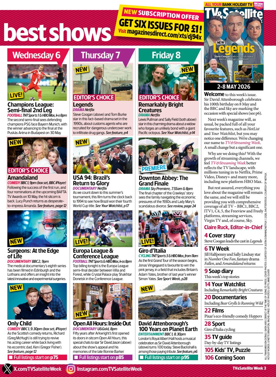 TV & Satellite Week Preview Pages