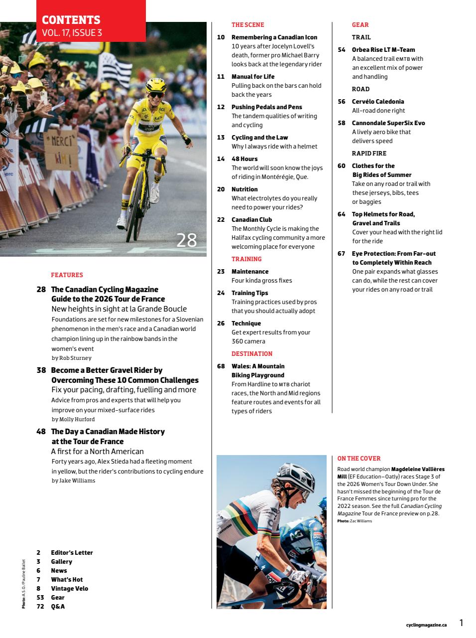 Canadian Cycling Magazine Preview Pages