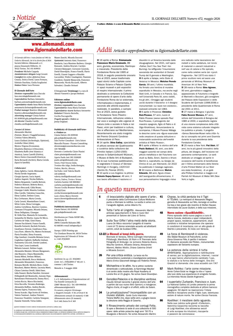 Il Giornale Dell’Arte Preview Pages