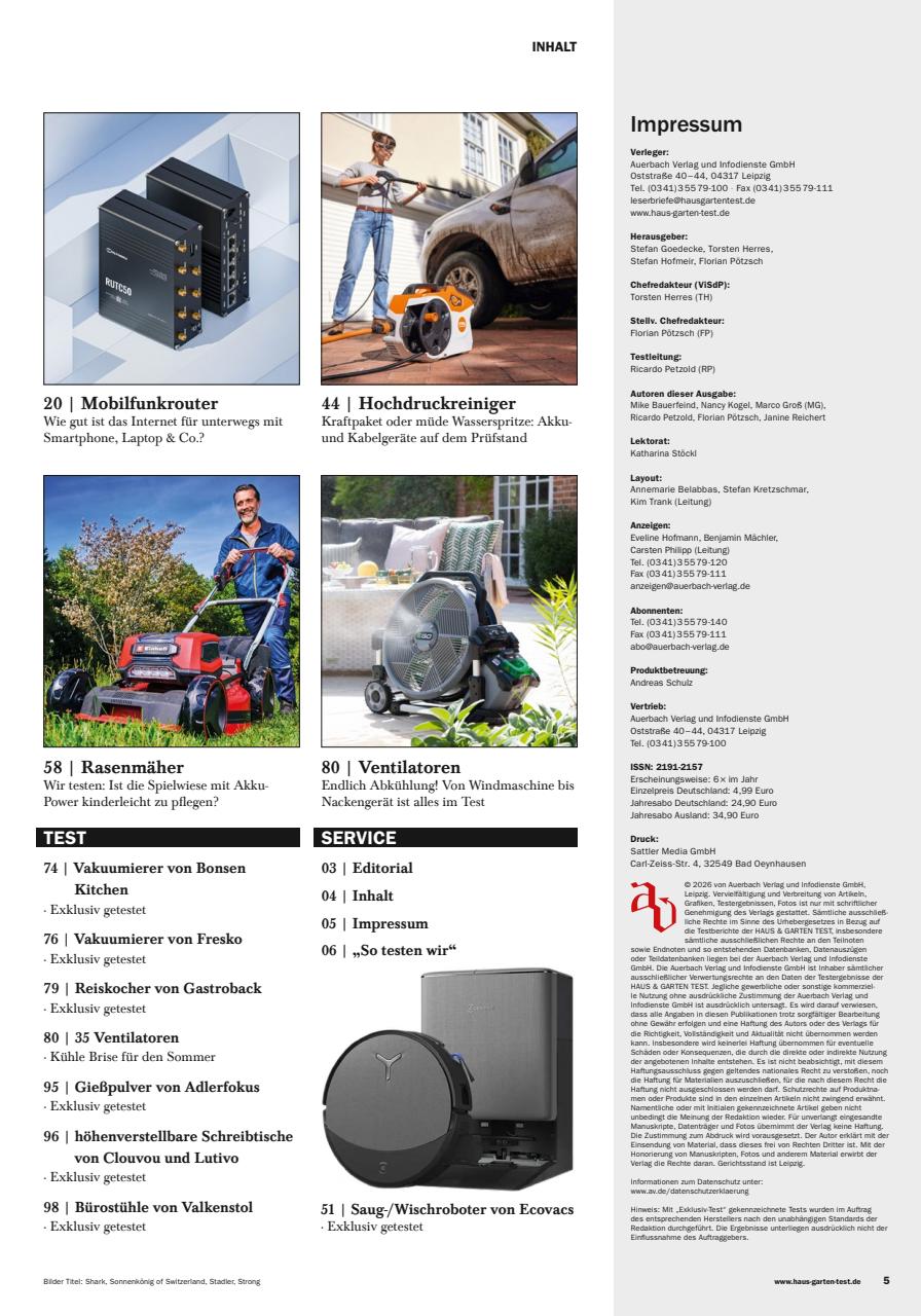 Haus & Garten Test Preview Pages