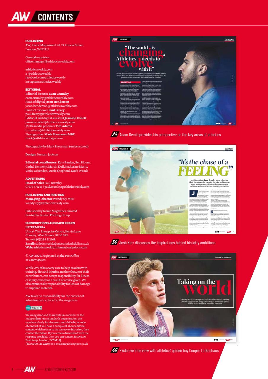 AW – Athletics Weekly Magazine Preview Pages