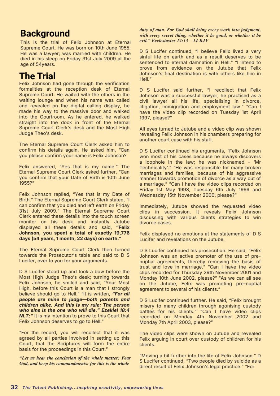 The Talent Publishing Preview Pages