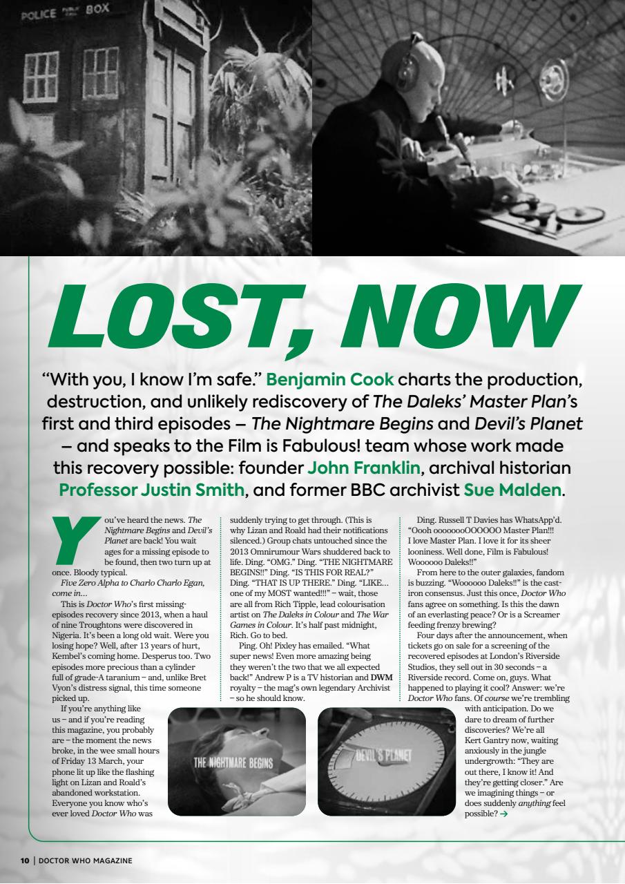 Doctor Who Magazine Preview Pages