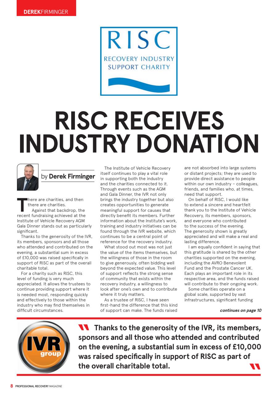 Professional Recovery Magazine Preview Pages