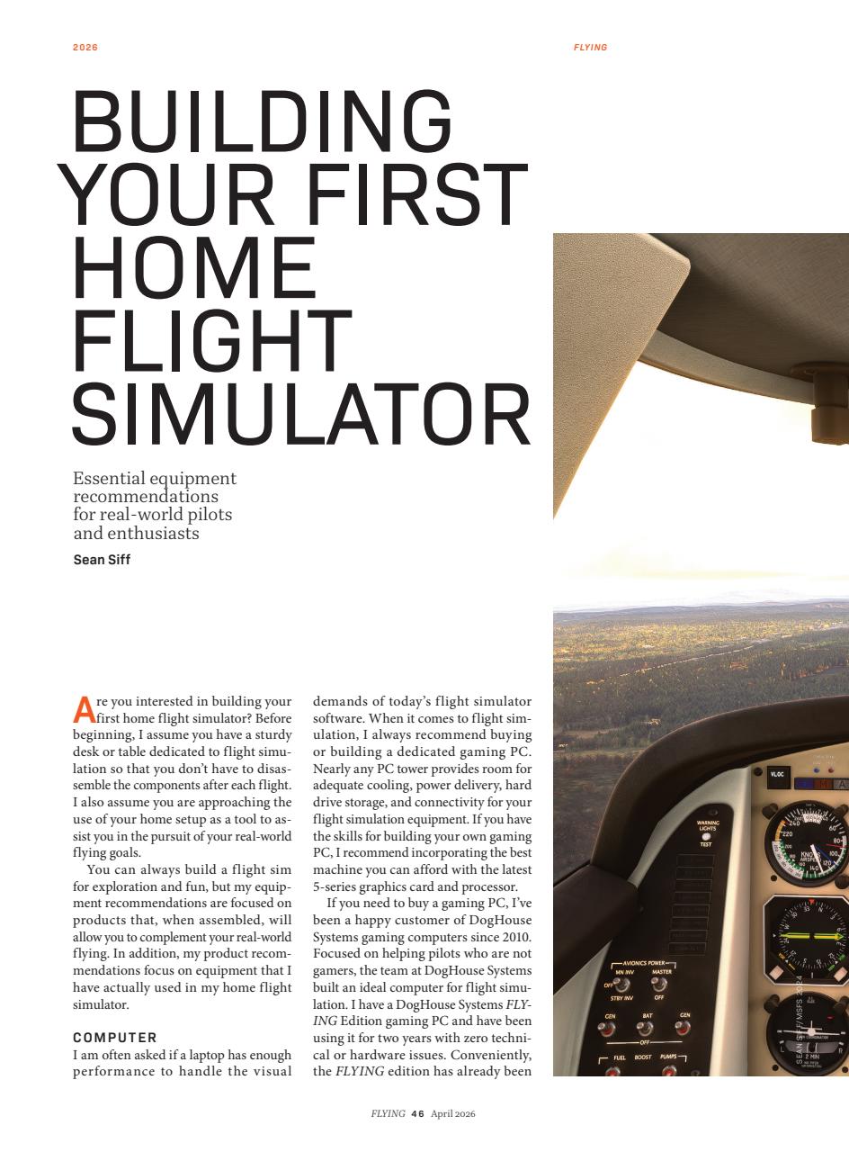 FLYING Magazine Preview Pages