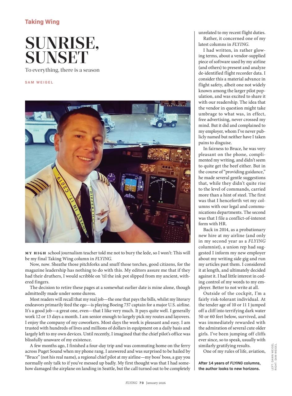 FLYING Magazine Preview Pages