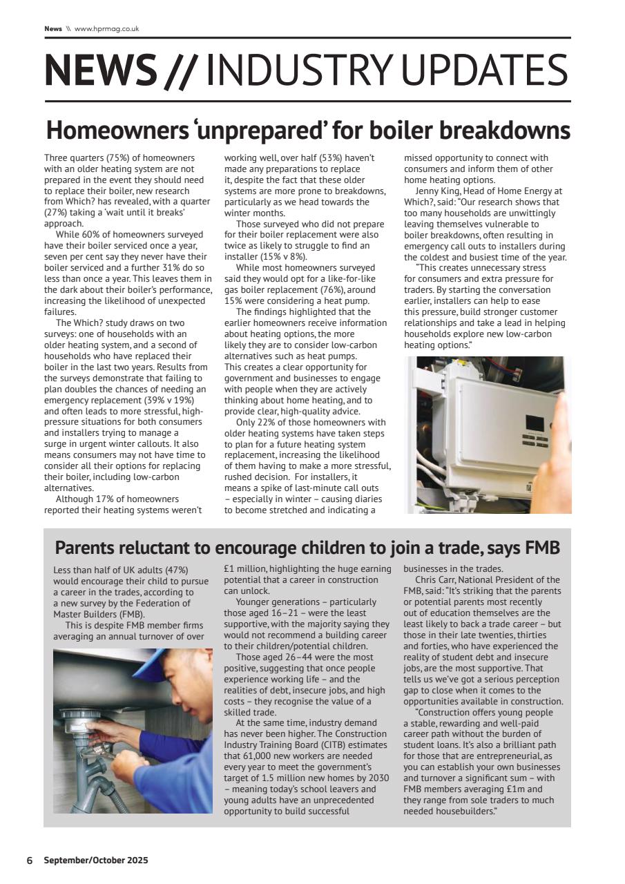 Heating, Plumbing & Renewables Preview Pages