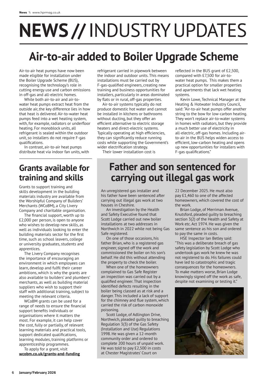 Heating, Plumbing & Renewables Preview Pages