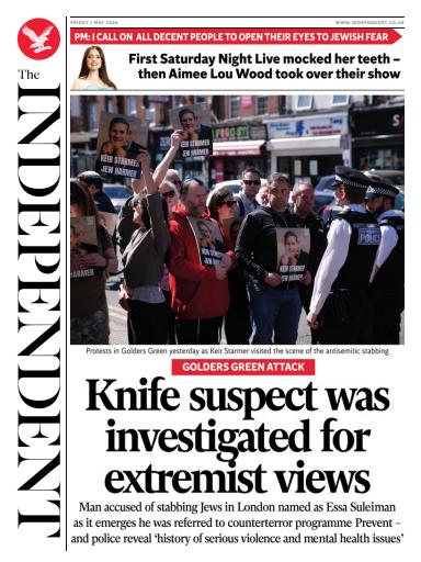 The Independent Daily Edition Newspaper issue 
